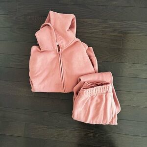 Aritzia Cozy Fleece Sweatpants and Hoodie